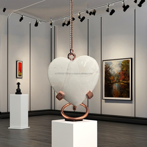 Vente en gros Agate de neige blanche indonésienne naturelle de haute qualité Grand coeur Pierres précieuses Artisanat Cristal de guérison 8X8X3cm - Product Image 3