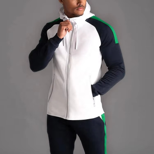 Chándal deportivo para correr, chándal a rayas para hombre, ajustado, a la moda, ropa de calle, conjunto de chándal para gimnasio, venta al por mayor, logotipo personalizado - Product Image 3