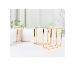 Vente en gros de ronds de serviette élégants finis en métal de créateur pour la décoration de table à la maison et les cadeaux de mariage - Product Image 5