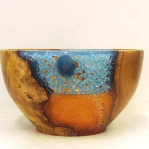 Cuenco bajo de resina 2 tamaños 3 colores Cuenco de madera y resina en línea al mejor precio Tamaño personalizado Hecho EN LA India - Product Image 2
