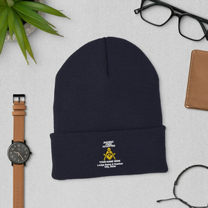 Gorro Masónico Personalizado con Bordado, Cálido y Elegante, Artículos para Logia Masónica, Gorro de Punto Acrílico con Bordado de Maestro Masón - Product Image 2