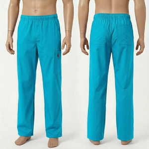 Mens Scrub <b>Pant</b> 180 GSM Poly Cotton <b>Stretch</b> Fabric Gray <b>Cargo</b> Pocket Medical Uniform Custom Embroidery Logo OEM ODM - Product Image 2