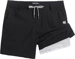 Short décontracté pour homme avec doublure de compression Short de coupe classique de 5/7 pouces - Product Image 6