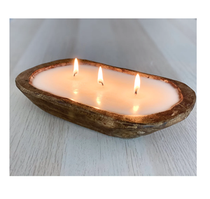 Bol à pâte en bois Cire Style ferme Ferme rustique Bougeoir en bois Stand Fournisseur en gros - Product Image 1