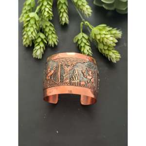 Elaine Becenti Fashion Cuff Bracelet <b>Copper</b> Story Teller - Product Image 1