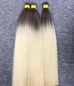 Extensiones de cabello humano liso natural Rubio mezclado, 100g, trama doble, la mejor calidad, venta al por mayor, los mejores vendedores - Product Image 2
