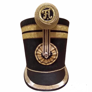 Casco Shako de la Gran Armada Francesa, placa de latón prensado, era Napoleónica, precio económico, diseño personalizado OEM, venta al por mayor - Product Image 4