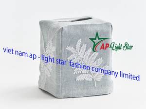 EMBROIDERY <b>TISSUE</b> COVER BOX - VIETNAM EMBROIDERY - Product Image 3