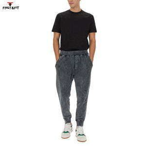 Jogger léger lavé à l'acide coupe confortable et style décontracté taille moyenne prix raisonnable avec des pantalons pour hommes à faible quantité minimale de commande - Product Image 4