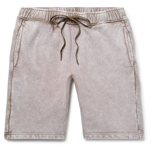 Short en coton lavé à l'acide pour hommes à ourlet brut taille haute hommes personnalisé acide de lavage délavé au soleil était un short avec des strass - Product Image 3