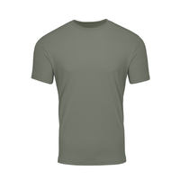 Camiseta de Manga Corta para Hombre, Etiqueta Privada, 180g, Poliéster/Algodón, Jersey con Estampado de Silicona 3D, Secado Rápido, Transpirable, Corte Regular