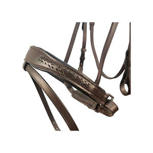 En gros, Bridon de course personnalisé en cuir durable de haute qualité, équipement d'équitation pour la conduite, avec longe et mors - Product Image 2