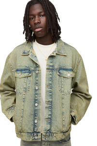 Veste en jean vintage bleue sur mesure pour homme, résistante, boutonnée, manches longues classiques, 100% coton, service OEM disponible - Product Image 3