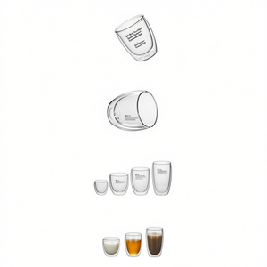 Bdt 80ml Double-Walled Borosilicate Thermal Glass <b>Drinkware</b> Dishwasher Safe - Product Image 2