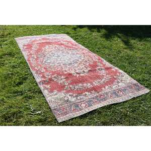 พรมขนสัตว์สีเบจสีแดงคลาสสิกขนาด4.3x9.5ฟุตสไตล์กิลิมขนาดใหญ่พรมสี่เหลี่ยมสไตล์ตุรกีการออกแบบการเย็บปะติดปะต่อกันด้วยน้ำยางสำหรับห้องโถงห้อง - Product Image 3