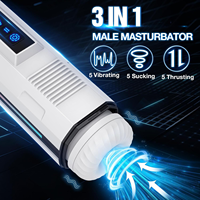 Sexy Stöhnender Masturbationsbecher mit Stimulationskolben, Stoßfunktion, Vibration und Heizung, Automatischer Masturbator für Männer, Erotikspielzeug für Erwachsene