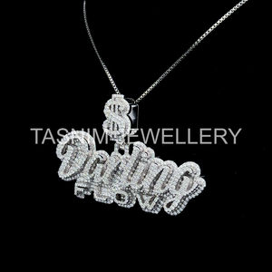 Colgante de Plata 925 con Baño de Oro de 10K y Moissanita VVS con Certificación GIA, Estilo Hip Hop Cristiano, Personalizado al por Mayor - Product Image 5