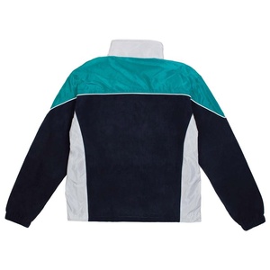 Chaqueta cortavientos de nailon transpirable para hombre al por mayor, logotipo personalizado, cortavientos, diseño de bloque de color, fábrica, talla grande, cremallera, exterior - Product Image 4
