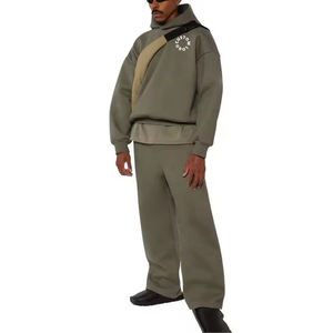 ชุดวอร์มทรงหลวมมีฮู้ดสำหรับผู้ชายชุดวอร์มผ้าฟลีซโอเวอร์ไซส์ผ้าคอตตอน450GSM ไซส์พิเศษออกแบบได้ตามต้องการสำหรับฤดูหนาว - Product Image 2