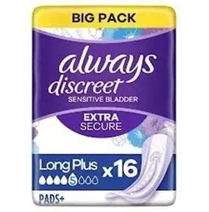 Serviettes d'incontinence Always Discreet, absorption extra forte, longueur longue, 90 unités - Product Image 3