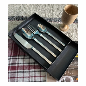 Ensemble de couverts élégants décoratifs dorés de luxe de qualité supérieure faits à la main ensemble de couverts de ménage pour restaurant - Product Image 6