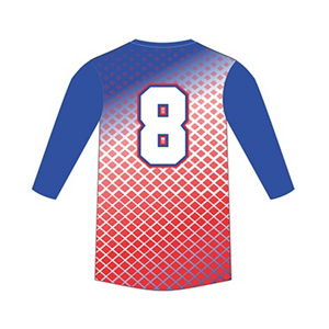 Maillot de baseball à manches longues 100% polyester, prix de gros, pour unisexe, personnalisable avec nom/numéro sublimé, maillot d'équipe - Product Image 3