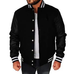 Top Selling Men's Satin Baseball Jackets New Slim Fit Design 100% Polyester Satin Bomber Jacket CollegeBaseballjacket for men - Product Image 2