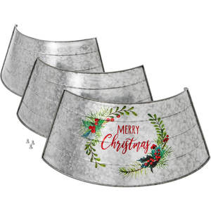 Collier d'arbre en fer de haute qualité pour la décoration de Noël Collier d'arbre en fer de haute qualité avec joyeux Noël imprimé - Product Image 3