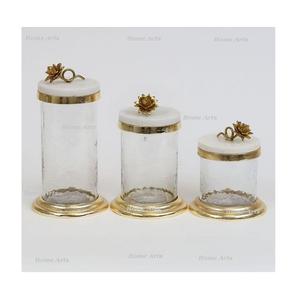 ชุดโหลแก้วพร้อมฝาหินอ่อนโถขนมหวานขนาดสั่งทำได้ - Product Image 3