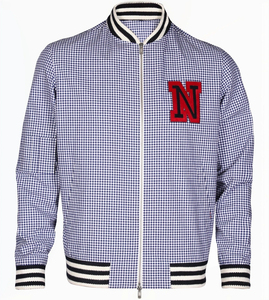 Veste universitaire unisexe tendance, coupe ample, col et poignets côtelés, manches contrastées, broderie personnalisée tendance, vêtements d'équipe scolaire - Product Image 5