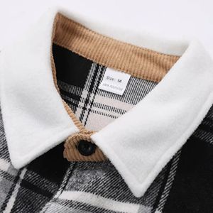 Casual Plaid Flannel <b>Shirt</b> <b>Button</b> Down Lapel Collar Knit Polyester Spring Fall Regular Fit OEM Manufacturer - Product Image 5