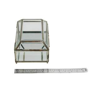 Boîte en verre en métal de conception classique de haute qualité capacité de charge de 5kg pour le stockage de bijoux de décor de maison/bureau emballage Durable dans le Carton - Product Image 4