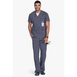 Meilleures ventes 2025 Ensemble d'uniformes d'infirmière pour femme, haut de travail à col en V entièrement personnalisable, en tissu Oxford extensible léger - Product Image 4