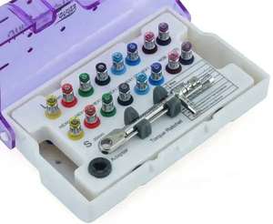 Kit de vis d'implant dentaire en acier inoxydable de haute qualité, 16 pièces, clé dynamométrique manuelle professionnelle, certifié CE, chirurgical - Product Image 4