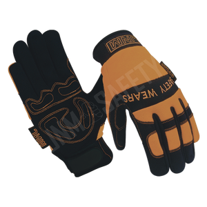 ถุงมือหนังสังเคราะห์เพื่อความปลอดภัยระบายอากาศได้ดีถุงมือเชื่อมอุตสาหกรรมผ้าสแปนเด็กซ์ - Product Image 5