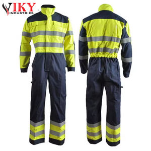 Ropa de seguridad, recién llegado, mono de algodón y poliéster, cinta reflectante de alta visibilidad, ropa de trabajo, traje de alta visibilidad de Viky Industries - Product Image 4