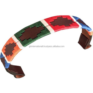 Bande de front de polo en cuir véritable à fil ciré coloré extra durable pour cheval dans de nombreux modèles et tailles personnalisées Commande en gros - Product Image 4