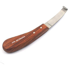 Couteau à sabots en acier inoxydable à lame large pour gaucher, réutilisable, pour le travail des maréchaux forestiers équins, outil professionnel de coupe des sabots - Product Image 1