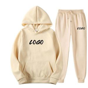 Ensemble de jogging en molleton de coton de haute qualité pour hommes, survêtement à col rond imprimé numérique personnalisé, survêtement ample de grande taille pour l'hiver - Product Image 1