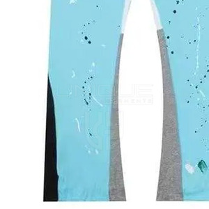 Algodón Poliéster Trending style Hombres Flared Stacked Transpirable Pant Custom Logo Straight Pant - Product Image 6