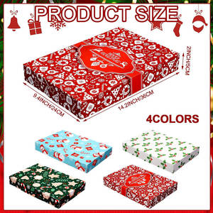 Coffrets cadeaux de vacances Emballage de qualité supérieure pour cadeaux de mariage et d'anniversaire Flocon de neige Grands coffrets cadeaux polyvalents Boîte supérieure et inférieure - Product Image 2