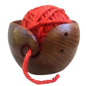 Support de créateur de bol en fil de bois moderne parfait pour tricoter des projets de crochet et un affichage élégant dans la zone d'artisanat - Product Image 1