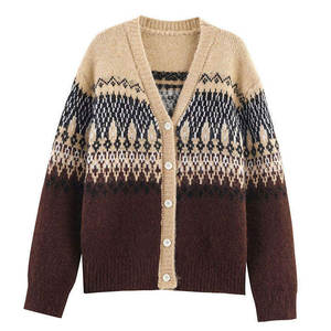 High Quality Winter Solid Casual <b>Women</b> <b>Cardigan</b> Sweater Soft Touch Knitted Breathable Vintage <b>Long</b> Sleeve Elegant Outerwear - Product Image 1