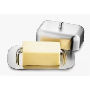 Récipient de plateau de plat de beurre de fromage de miroir d'acier inoxydable de haute qualité avec le métal de couvercle pour le stockage de biscuit - Product Image 3