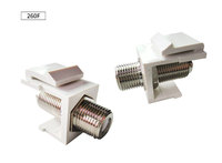 Connecteur Keystone F-81 nickelé pour câble coaxial RG6/RG59, montage mural, traitement audio/vidéo pour home cinéma, ABS