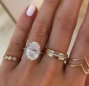 Elegance 14kt oro blanco pera solitario anillo meticulosamente elaborado corte Moissanite VVS claridad para compromiso regalo de boda - Product Image 6