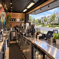 Kiosque de restauration rapide de restaurant de conteneur mobile moderne de nouvelle conception avec le meilleur prix