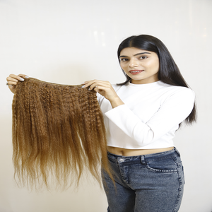 Extensions de cheveux Remy non traités indiens vierges naturelles doublement tissées donneur unique personnalisées Extensions de cheveux humains - Product Image 5