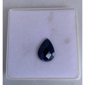 Saphir bleu naturel de qualité AAA, taille rose, forme poire 15x11mm, pierre précieuse facettée en vrac, marquise, carrée, ovale, coussin - Product Image 1