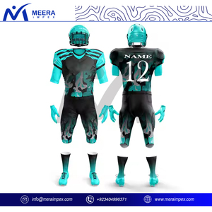 2025 uniforme de Football américain personnalisé 100% Polyester col en v équipement de sport court vente en gros équipement de Football imprimé par Sublimation - Product Image 3